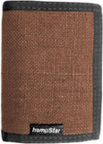 Hemp Tri-fold Wallet - Brown