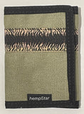 Hemp Tri-fold Wallet - Green Savannah