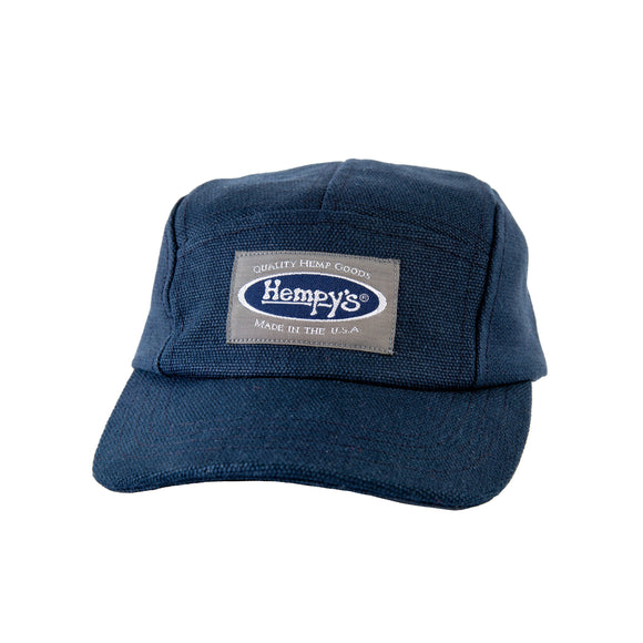 Hemp Vintage 5 Panel Hat - Blue