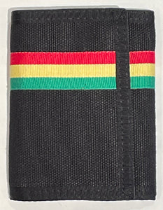 Hemp Tri-fold Wallet - Black Rasta