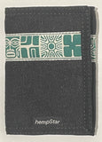 Hemp Tri-fold Wallet - Black Mayan