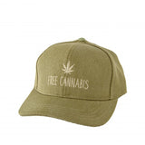 Free Cannabis Hemp Baseball Hat - Green