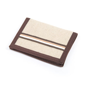 Hemp Bi-fold Wallet - Natural Earthtone Stripe