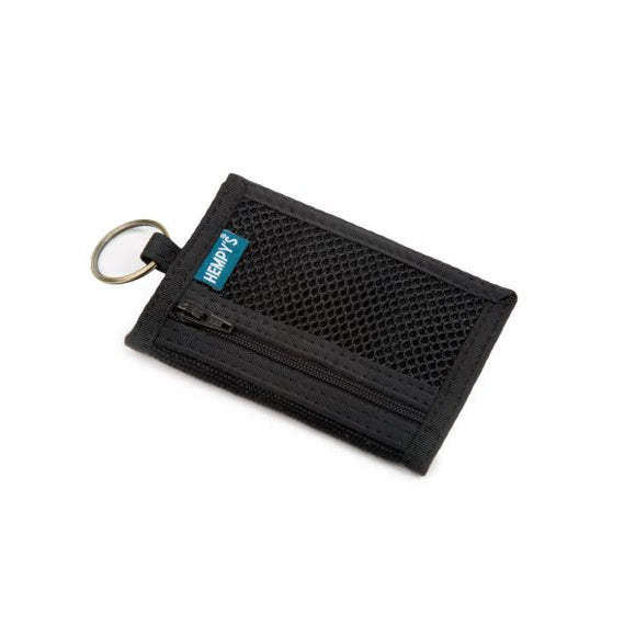 Hemp Bi-Fold Key Ring Wallet - Black