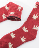 Hope Leaf Hemp Socks - Red