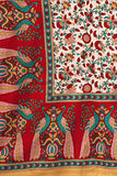 Peacock Mandala Tapestry - Red