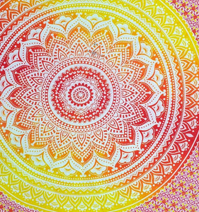 Mandala Tapestry - Yellow/Orange