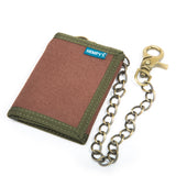Hemp Tri-fold Chain Wallet - Brown