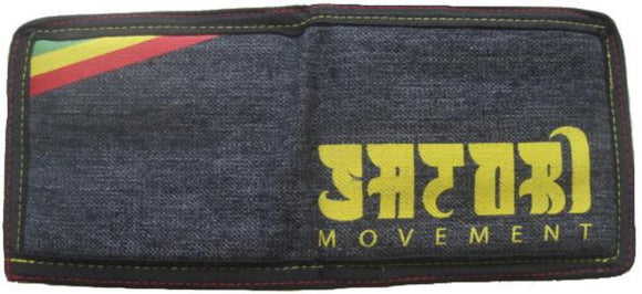 Rasta Stripe Bi-Fold Wallet - Denim